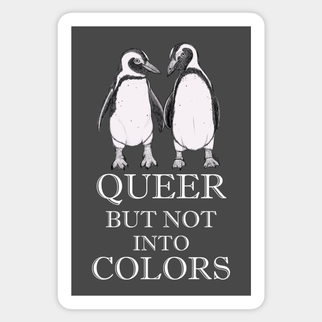 Queer But Not Into Colors - Humboldt Penguins - Gay Penguins Sticker by EcoElsa